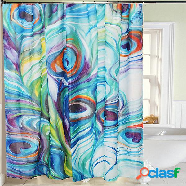 71x71 '' Peacock Impresso Impermeável Poliéster Banheiro