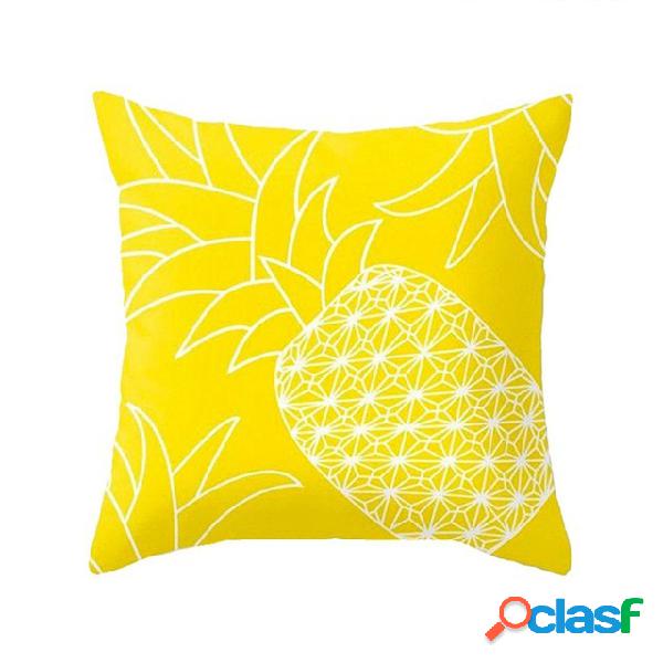 Abacaxi amarelo Minimalismo Geométrica Lance Throw Pillow