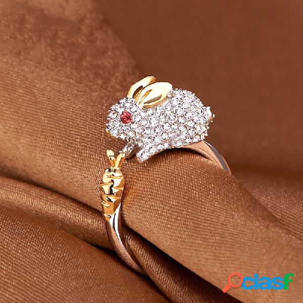 Anel De Signo Chinês De Ouro À Moda De Casamento De Prata