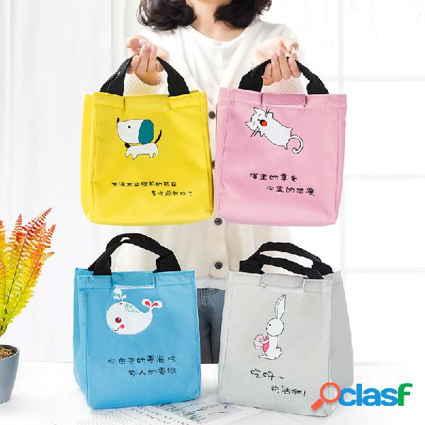 Animal bonito Comida para viagem Isolamento Bolsa Almoço