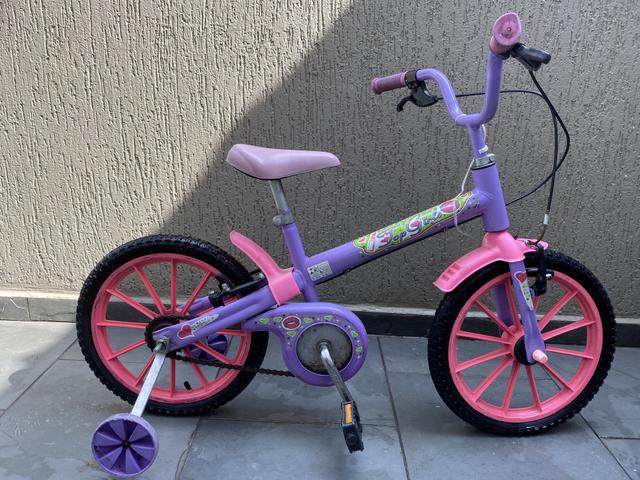 Bicicleta Infantil Feminina Top Girls Aro 16 Usada