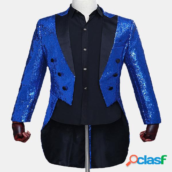 Blazer de paetês Smoking Show mágico para homens