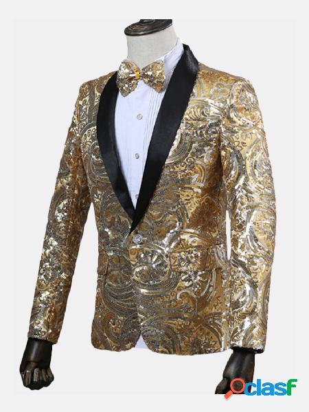 Boate anfitrião elegante Sparkles Blazers com gravata