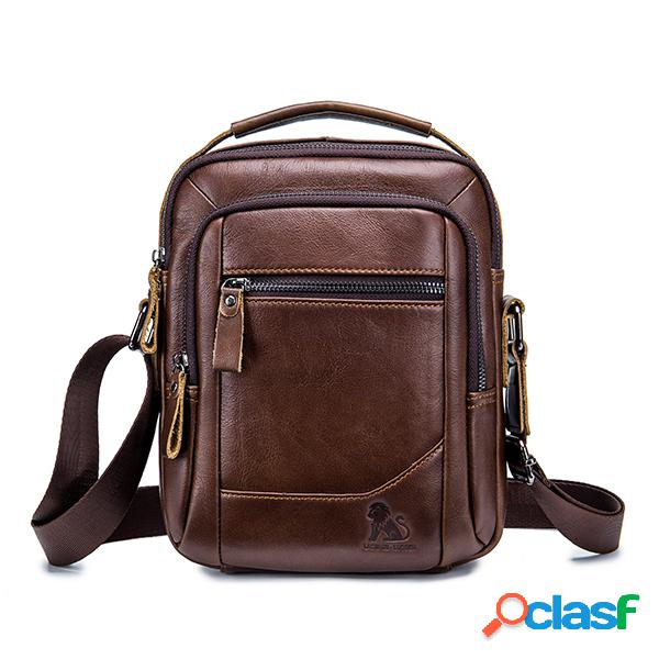 Bolsa Couro Genuíno Vintage BagMulti-layer Crossbody