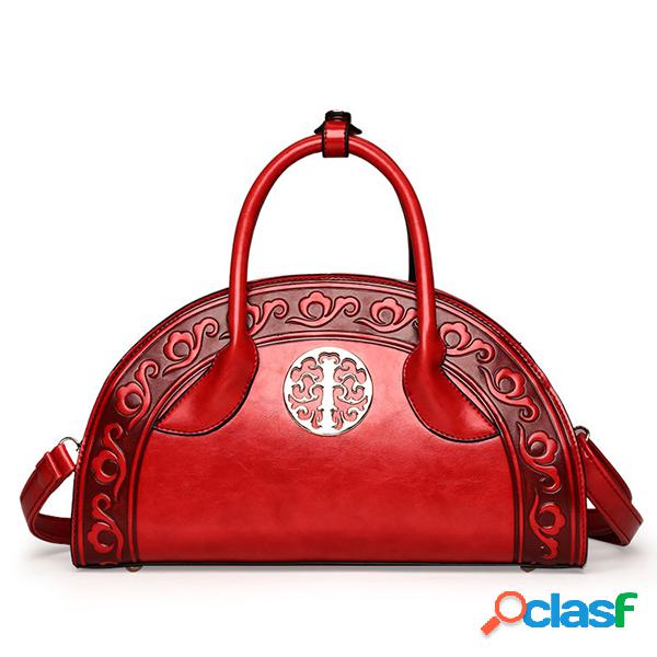 Bolsa Transversal de PU Estilo Folclórico Modelo Crativo de
