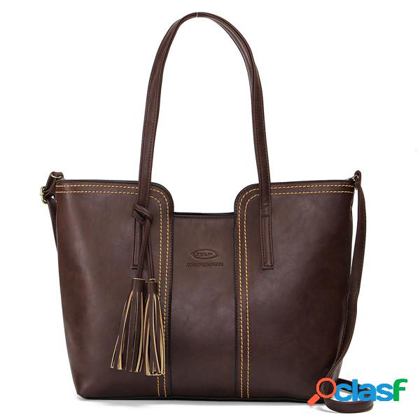 Bolsa Vintage Casual Feminina com Tassel