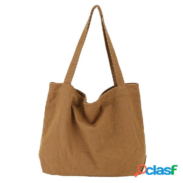 Bolsa de ombro de cor sólida leve de grande capacidade para