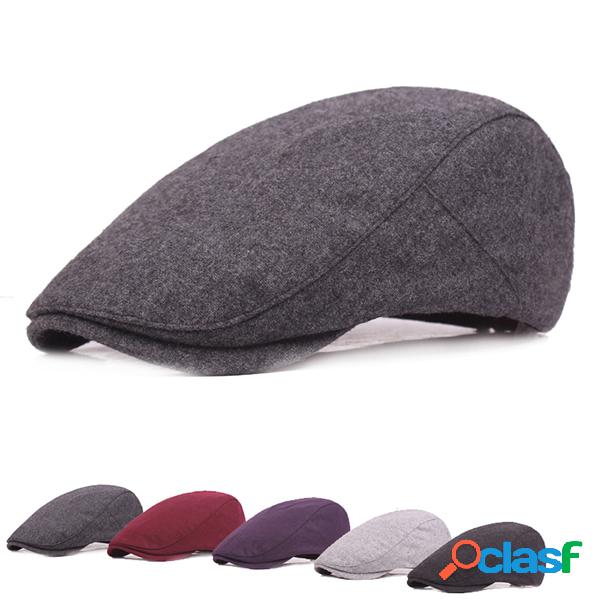 Bonia de Feltro Casual Para Inverno Com Aba Pespontada