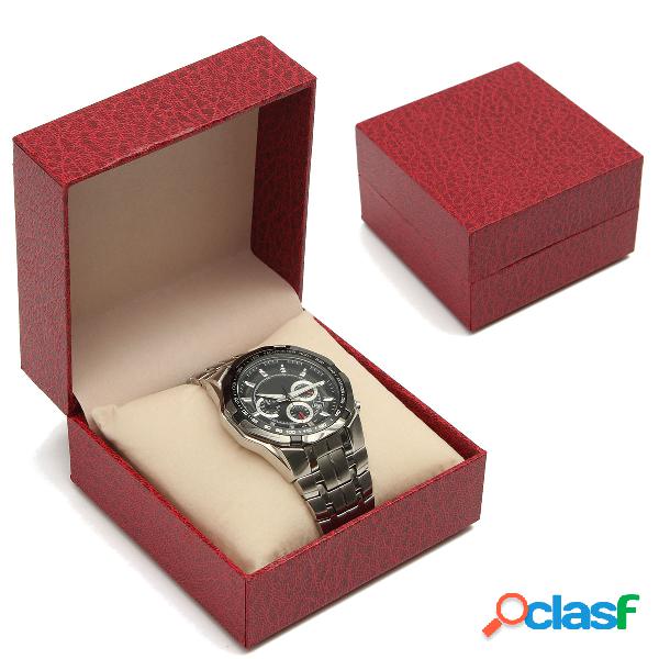Caixa de relogio de relógio vermelho de veludo Watch Case