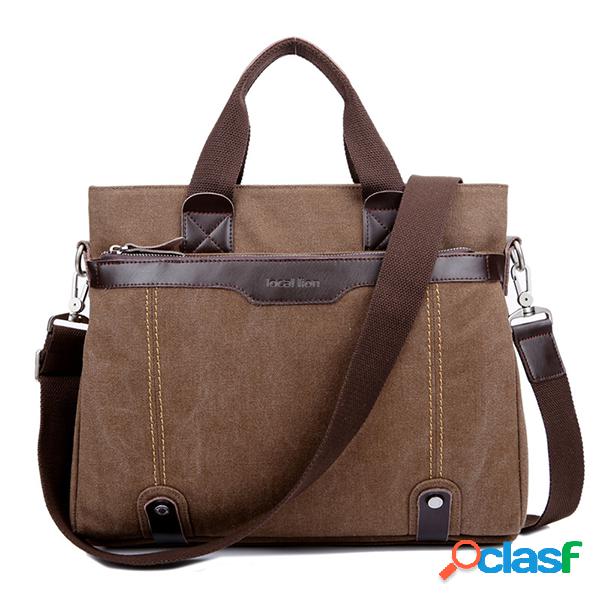 Canvas Vintage Waterproof Crossbody Bag Bolsa de Negócios