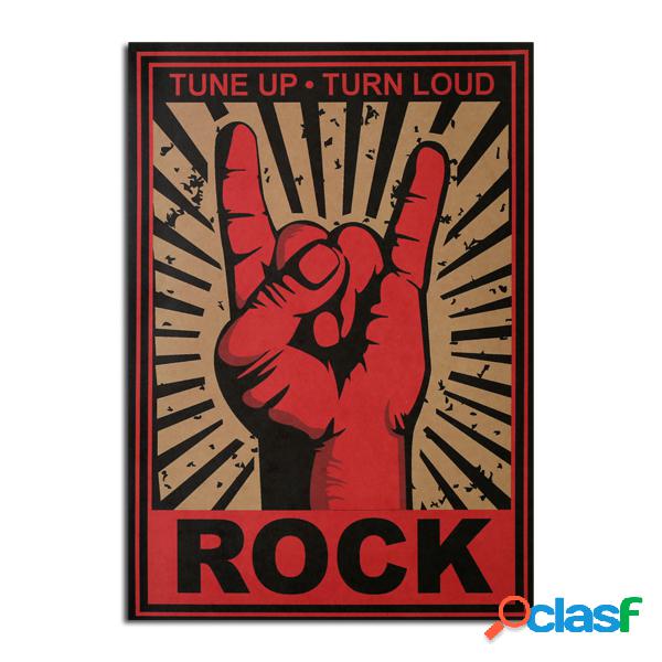 Cartaz de Rock de Papel Kraft DIY Arte de Parede 21 inch X