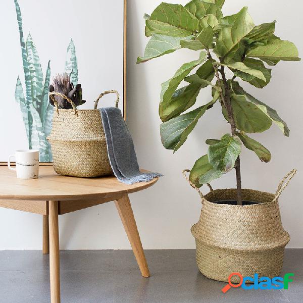 Cesta de armazenamento de ervas marinhas Handmade plantar
