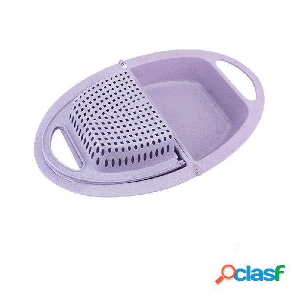 Cesta plástica do dobramento da cozinha da Multi-função
