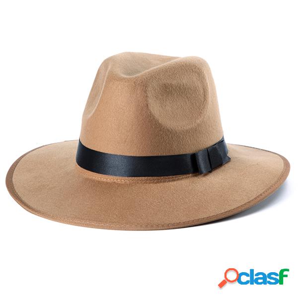 Chapéu de Panamá Com Borda Grande Fedora Trilby Chapéu