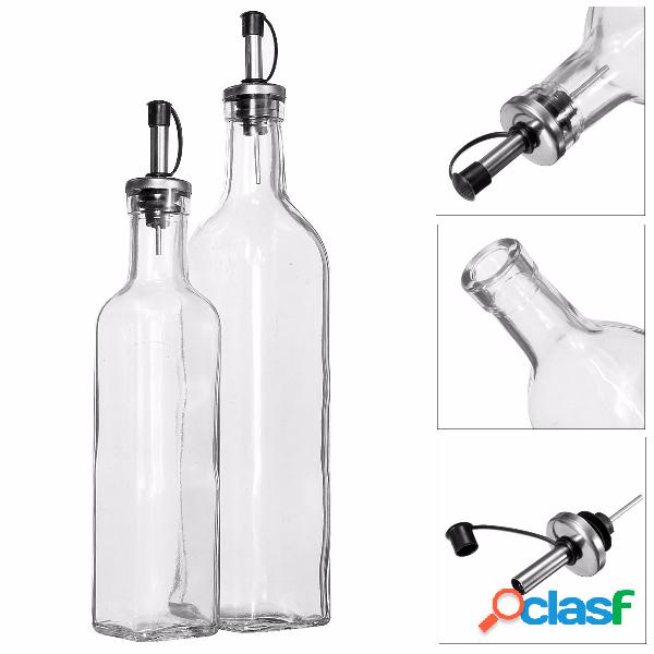 Clear Olive Óleo Vidro Voder Garrafa Vinagre Cruet Tempero