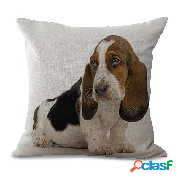 Cão de Estimação bonito Impresso Capa de Almofada de