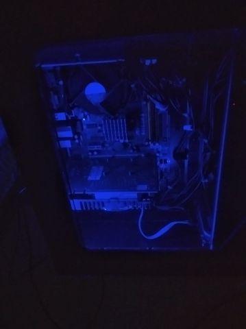 Computador Intel 3.0 pc gamer azul + placa de vídeo