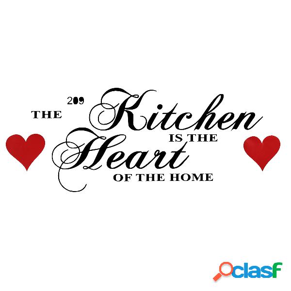 Cozinha Coração de Casa Wall Art Sticker Casa Decoração