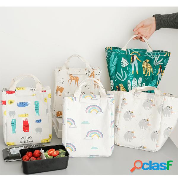 Criativo portátil estilo japonês grande isolamento Bolsa