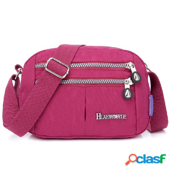 Crossbody multi-bolso de mulheres Bolsa Waterproof Nylon