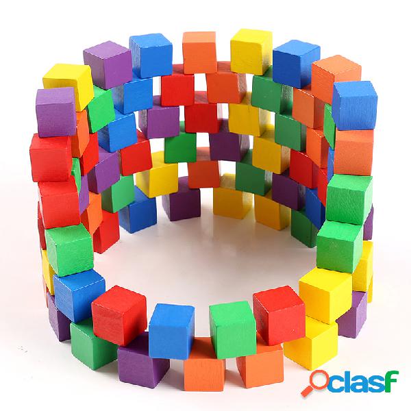 Cube De madeira pequeno bloco de construção Cube de