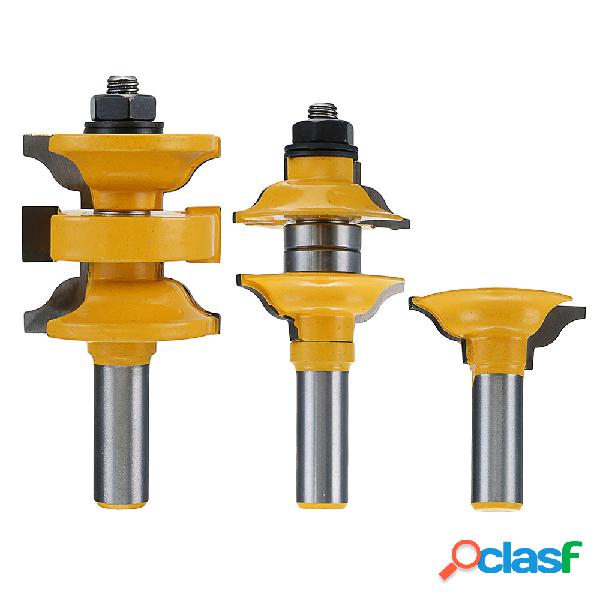 Drillpro 3 pcs 1/2 Polegada Shank Haste de Entrada e Ogee