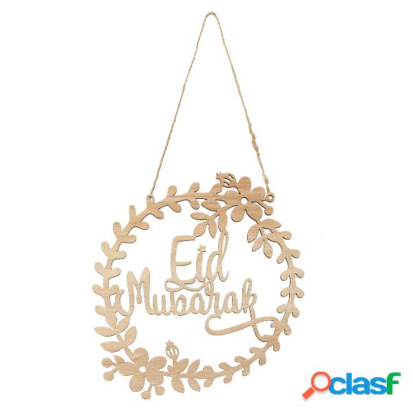 Eid Mubarak Ornamento De Madeira Pendurado Decoração
