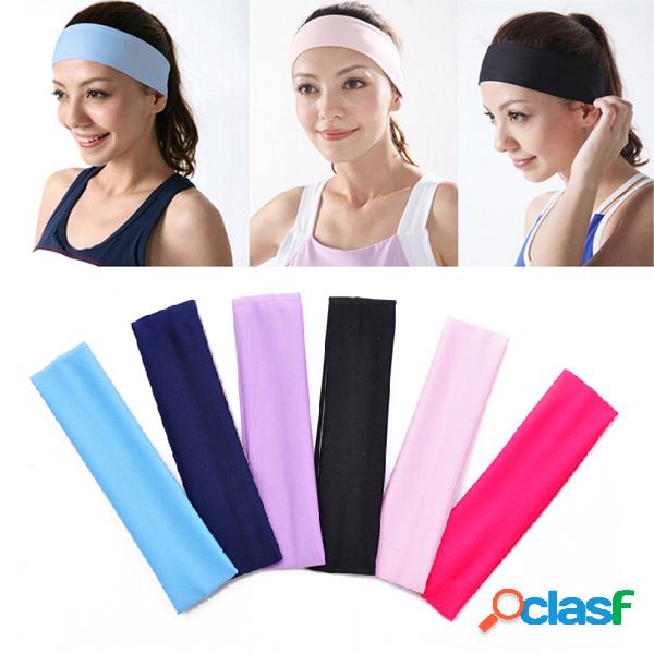 Elastic Ladys Plain Headband Toalha Yoga Sport Wash Face
