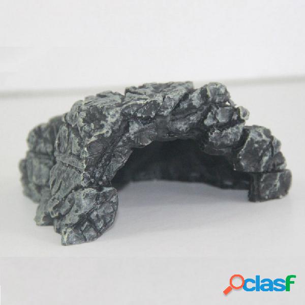 Esconder Escondendo Cave Fish Turtle Tank Réptil Basking
