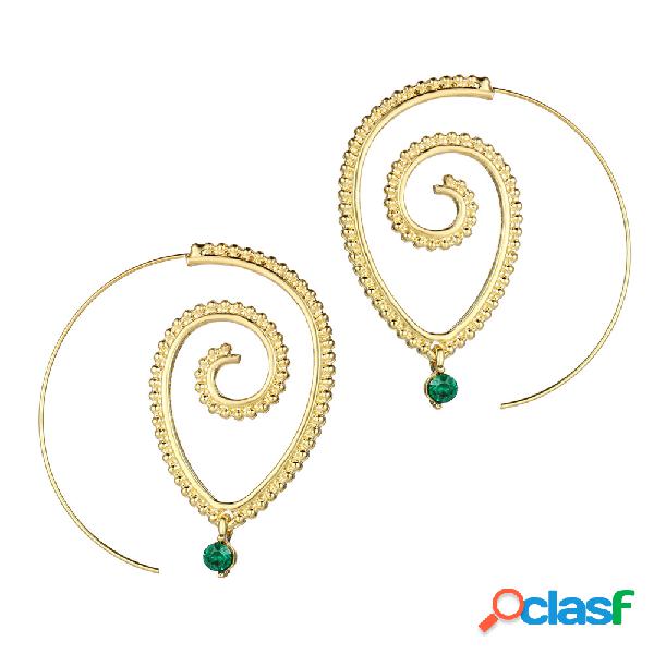 Forma de gota em espiral exagerada Big Circle Hoop Prenda de