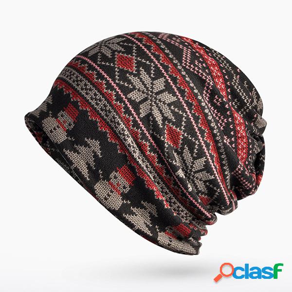 Gorro Listrado Confortável Multifuncional Casual Quente