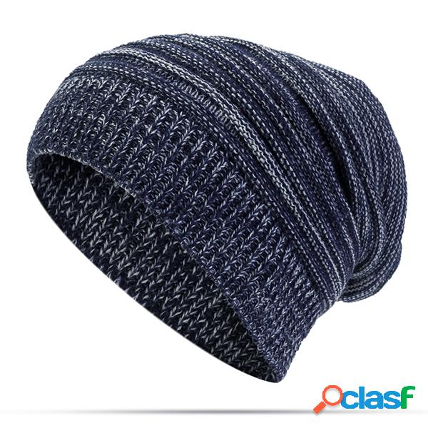 Gorro Sólido Tricotado Casual Feminino Proteção das