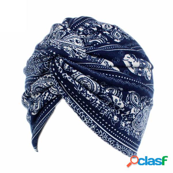 Gorro de Algodão Tricotado Quimioterápico Floral Feminino
