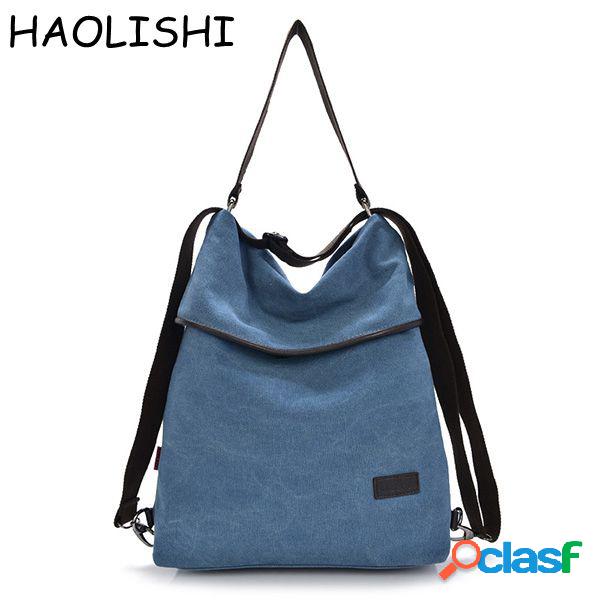 HAOLISHI Bolsa de Lona Transversal Casual Feminina