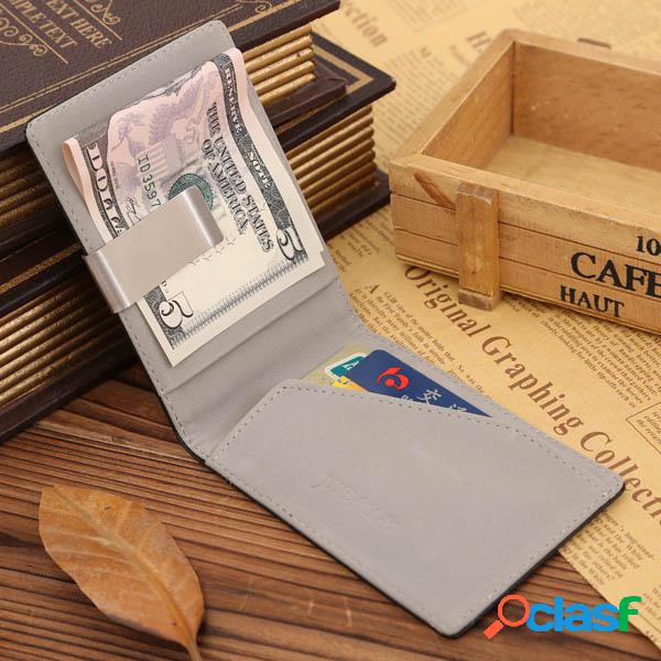 Homens Casual Dinheiro Clip Light Wallet Cash Cards Coins