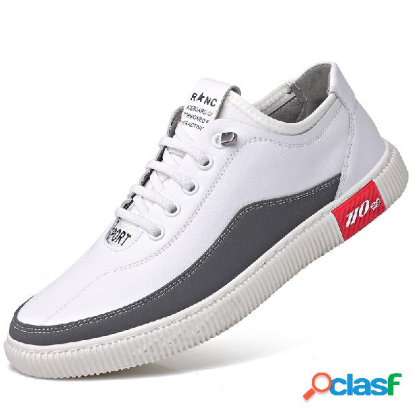 Homens Comfy Branco Elastic Slip On Soft Único Casual
