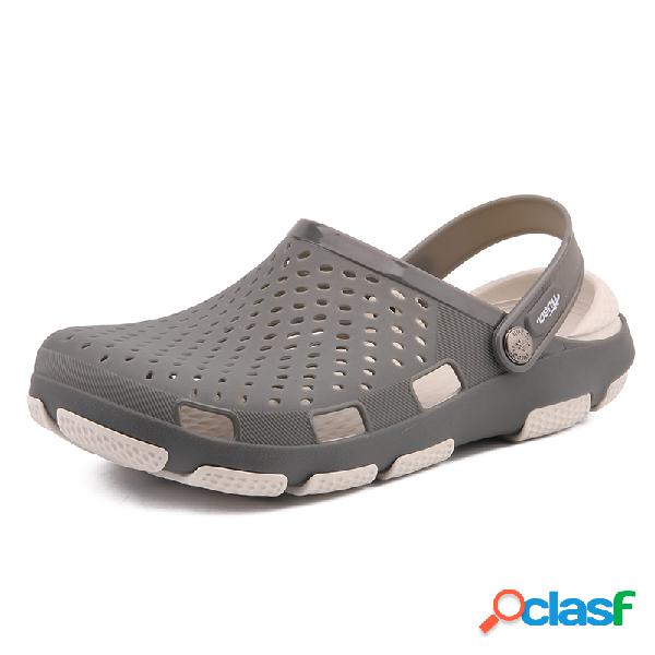 Homens Fechados Toe Oco Out Comfy Soft Water Praia Casual