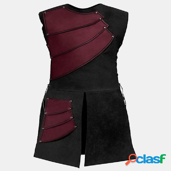 Homens Medieval Cosplay Sem mangas Cavaleiro Vest Período