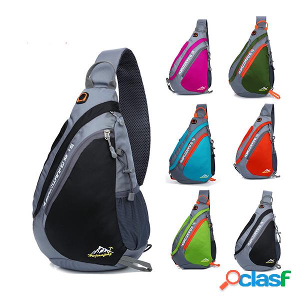 Homens Nylon Luz Waterproof Outdoor Escalada Chest Bag Bolsa