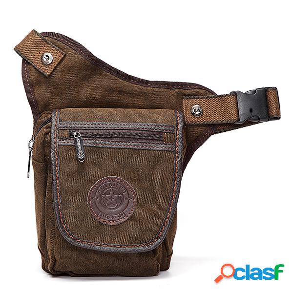 Homens Respirável Canvas Patchwork Peito Pacote Crossbody