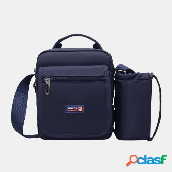 Homens Solid Waterproof Casual Crossbody Bolsa