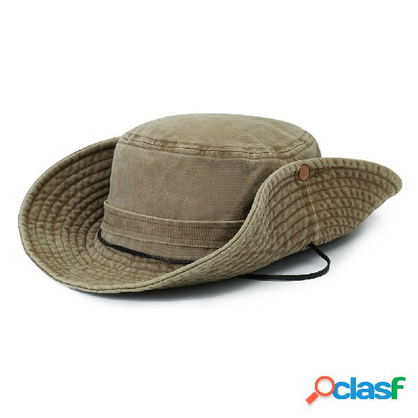 Homens Verão Visor Balde Chapéu Pescador Chapéu Ao Ar