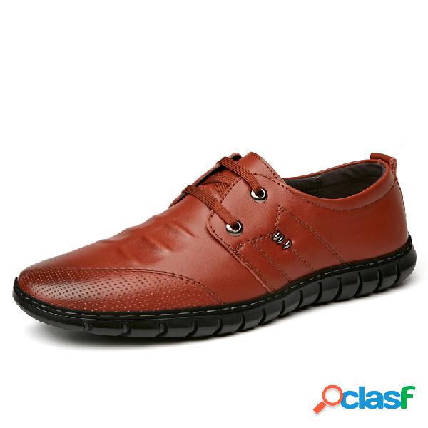 Homens Vintage Comfy Soft Sole Lace Up Business Casual