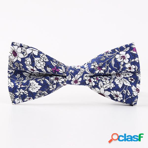 Homens de algodão impressão bowtie casuais festa de