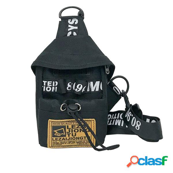 Homens e mulheres Oxford Peito Bolsa Elegante Hip-Hop