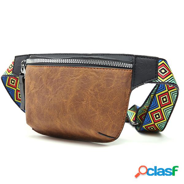 Homens telefone bolsa étnica cinta hip-hop peito crossbody