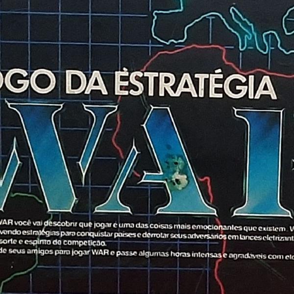 JOGO DE ESTRATÉGIA WAR DECADA DE 80