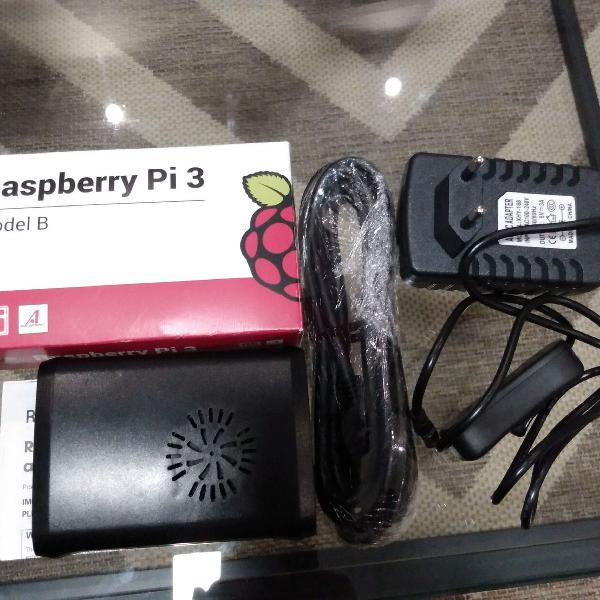 Kit Raspberry Pi3 Model B +Fonte + Case+ Dissipador