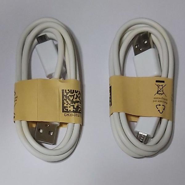 Kit com 2 cabos micro usb - carga ou dados - 80cm