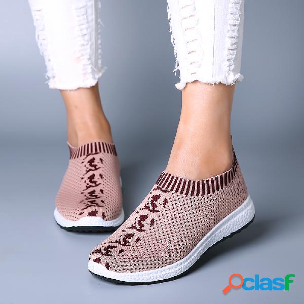 LOSTISY Mulheres Outdoor Casual Shoes Deslizamento de malha